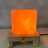 Himalaya Rock Salt Lamp Cube Sqr Base