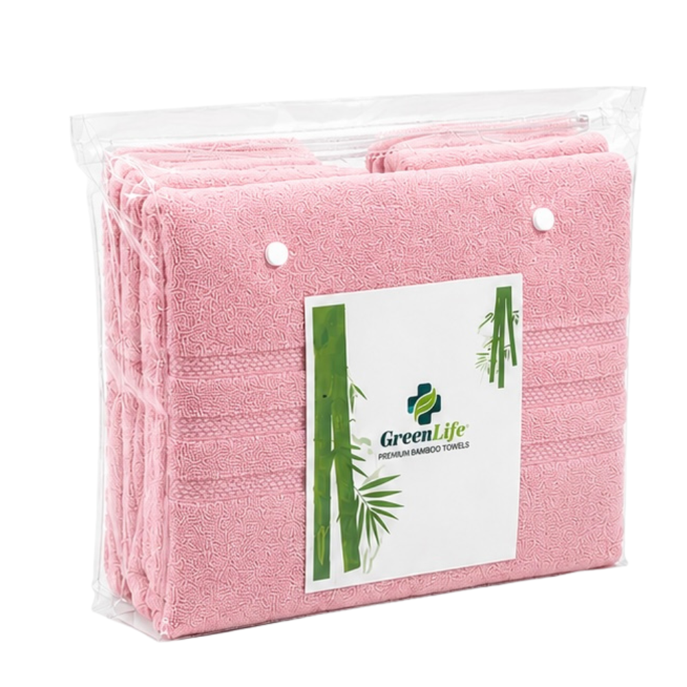 Bamboo Gift Towel Set of 4 | 2 Bath Towels & 2 Hand Towels | Soft & Absorbent Quick Dry Towels for Home, Gym & Daily Use