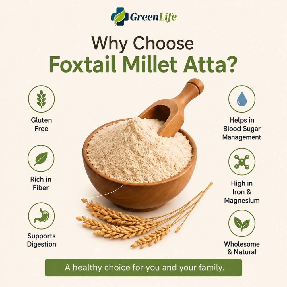 Foxtail Millet Atta 1kg | Premium Quality Millet Flour | Flour for Roti, Chapati & Healthy Recipes - Image 4