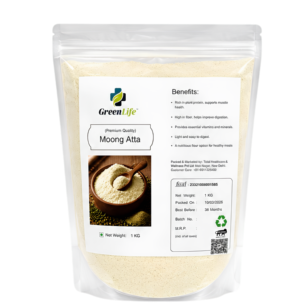 Moong Atta 1kg | Premium Quality Green Gram Flour | Natural Protein Rich Flour for Roti, Cheela & Healthy Recipes - Image 2