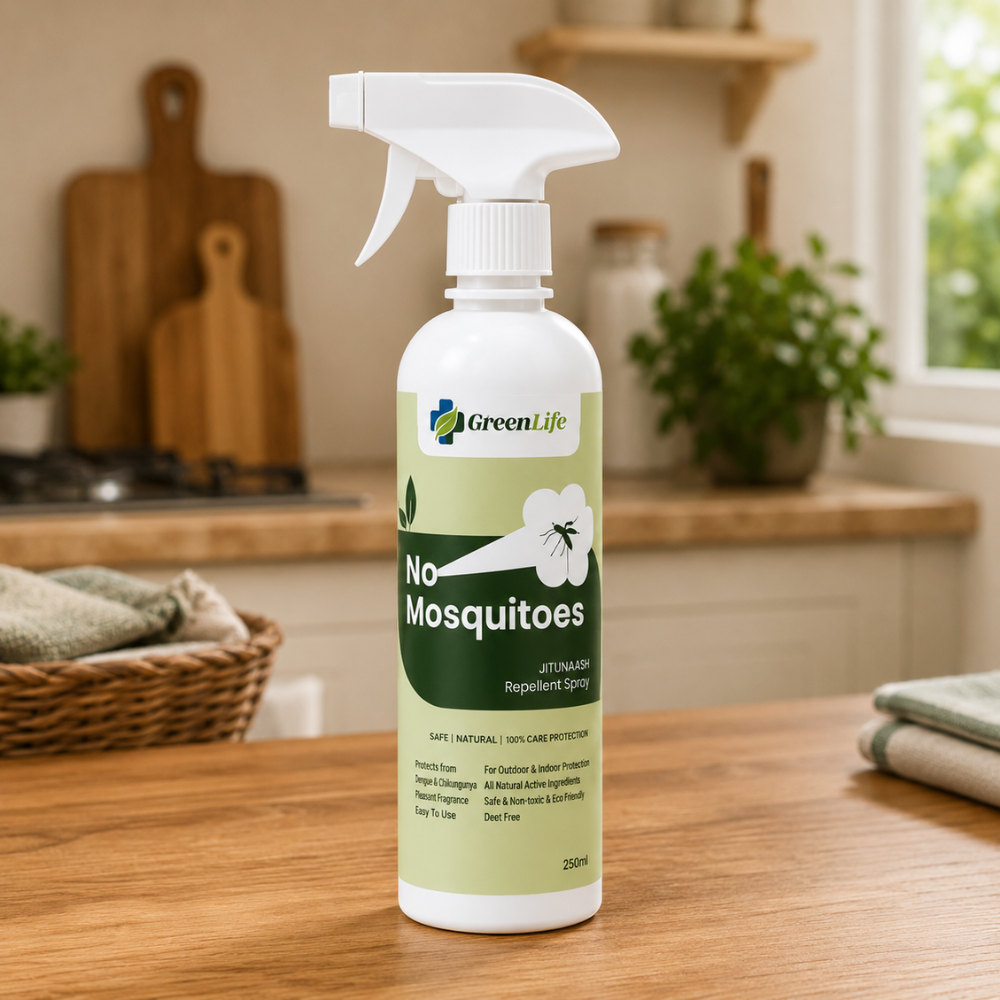 No Mosquitoes Natural Repellent Spray | Herbal Mosquito Repellent for Indoor & Outdoor Use | Non-Toxic DEET-Free Protection Spray