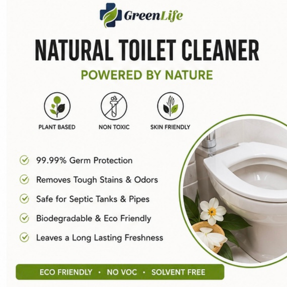 Natural Toilet Cleaner Liquid for Toilet Bowls & Bathroom Surfaces | Plant-Based Non-Toxic Toilet Cleaner | Removes Stains & Odour - Image 4