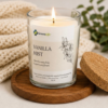 Vanilla Mist Scented Jar Candle | Vanilla Aroma Natural Soy Wax Candle for Home Decor, Relaxation & Gifting