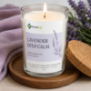 Lavender Deep Calm Scented Jar Candle | Lavender Aroma Natural Soy Wax Candle for Relaxation, Home Decor & Gifting