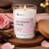Oud Healing Bloom Scented Jar Candle | Oud & Rose Aroma Natural Soy Wax Candle for Relaxation, Home Decor & Gifting