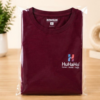 Men Solid Round Neck Half Sleeve Cotton Blend T-Shirt | Maroon | HuHaHo Printed