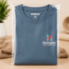 Men Solid Round Neck Half Sleeve Cotton Blend T-Shirt | Blue | HuHaHo Printed