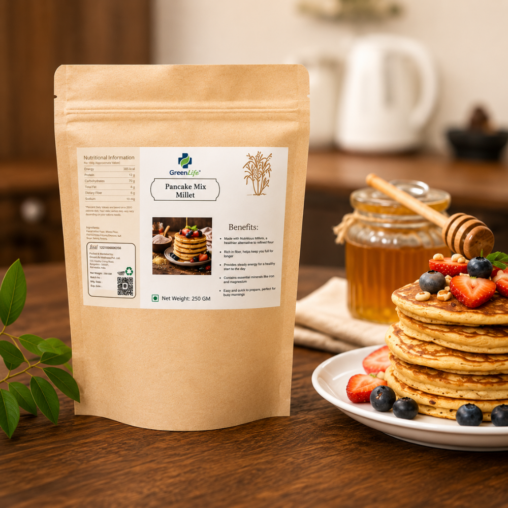 Millet Pancake Mix 250g | Instant Healthy Pancake Premix | Easy Breakfast Mix for Soft & Fluffy Pancakes