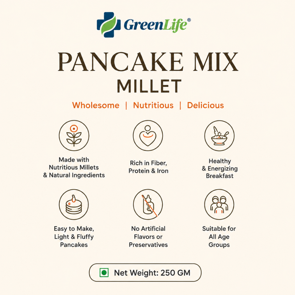 Millet Pancake Mix 250g | Instant Healthy Pancake Premix | Easy Breakfast Mix for Soft & Fluffy Pancakes - Image 4