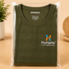 Men Olive Green Singlet Vest | Regular Fit Sleeveless Cotton Blend Gym & Casual Wear Tank Top |  HuHaHo Printed